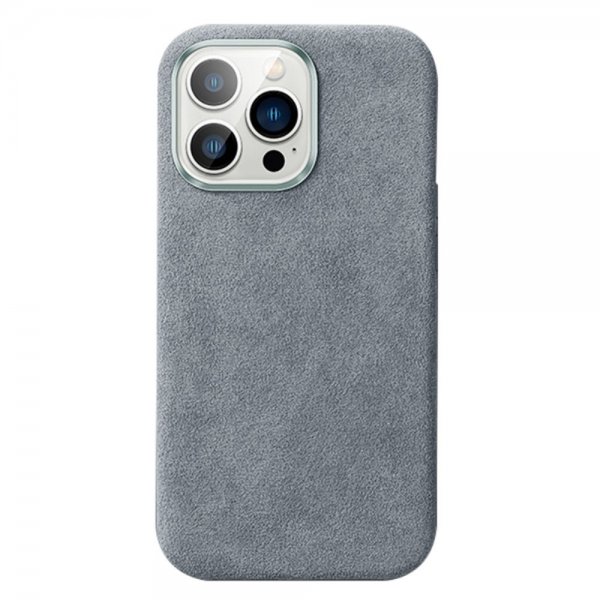 iPhone 12/iPhone 12 Pro Deksel Alcantara MagSafe Grå