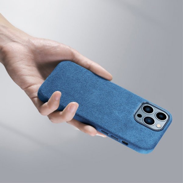 iPhone 12/iPhone 12 Pro Deksel Alcantara MagSafe Grønn