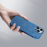 iPhone 12/iPhone 12 Pro Deksel Alcantara MagSafe Grønn