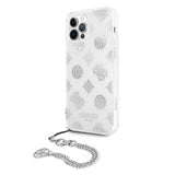 Guess iPhone 12/iPhone 12 Pro Deksel Chain Peony Sølv