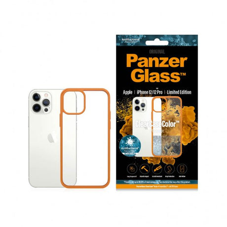 PanzerGlass iPhone 12/iPhone 12 Pro Deksel ClearCase Color PG Orange