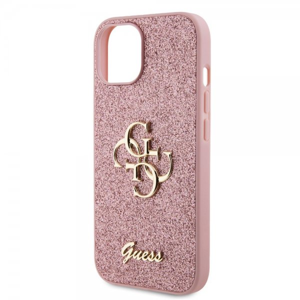 Guess iPhone 12/iPhone 12 Pro Deksel Fixed Glitter Rosa