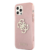 Guess iPhone 12/iPhone 12 Pro Deksel Full Glitter Rosa