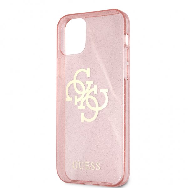 Guess iPhone 12/iPhone 12 Pro Deksel Full Glitter Rosa