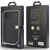 Audi iPhone 12/iPhone 12 Pro Deksel Genuine Leather Case Svart