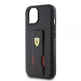 Ferrari iPhone 12/iPhone 12 Pro Deksel Grip Stand Function Svart