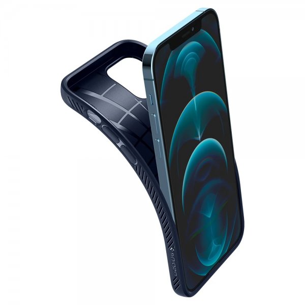 Spigen iPhone 12/iPhone 12 Pro Deksel Liquid Air Navy Blue