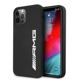 AMG iPhone 12/iPhone 12 Pro Deksel Liquid Silicone Svart