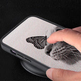 iPhone 12/iPhone 12 Pro Deksel Innebygd skjerm E Ink Case Svart