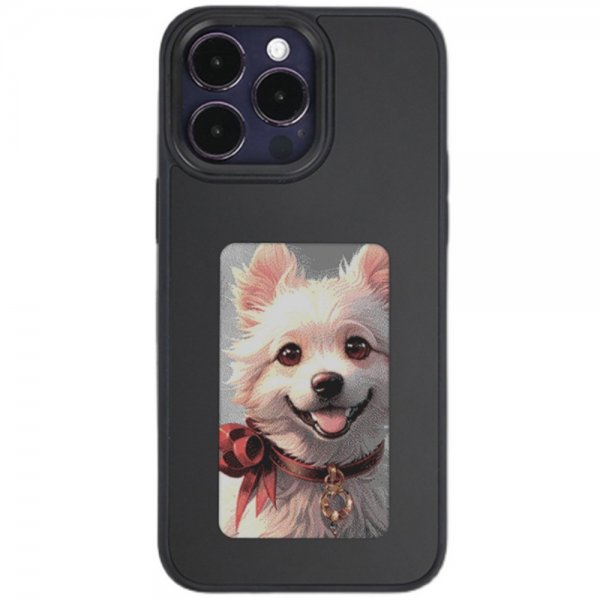 iPhone 12/iPhone 12 Pro Deksel Innebygd skjerm E Ink Case Svart