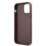Guess iPhone 12/iPhone 12 Pro Deksel Metal Logo Brun