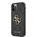 Guess iPhone 12/iPhone 12 Pro Deksel Metal Logo Grå