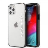 AMG iPhone 12/iPhone 12 Pro Deksel Metallic Svart Transparent
