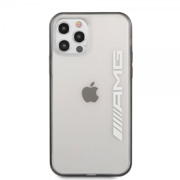 AMG iPhone 12/iPhone 12 Pro Deksel Metallic Svart Transparent
