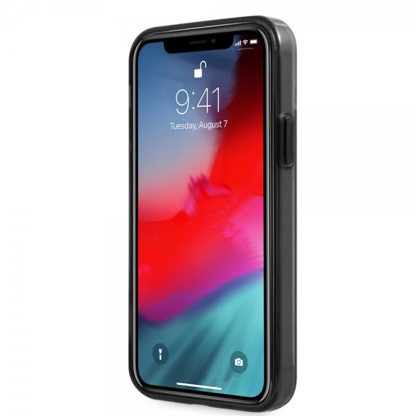 AMG iPhone 12/iPhone 12 Pro Deksel Metallic Svart Transparent