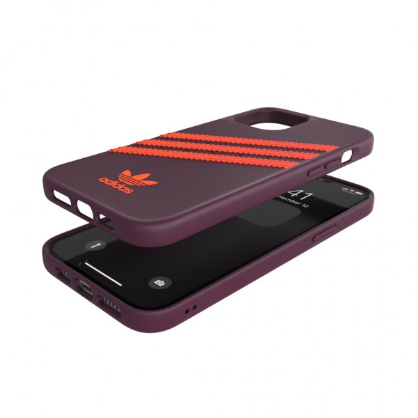 Adidas iPhone 12/iPhone 12 Pro Deksel Moulded Case PU Maroon/Solar Orange