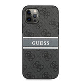 Guess iPhone 12/iPhone 12 Pro Deksel Printed Stripe Grå