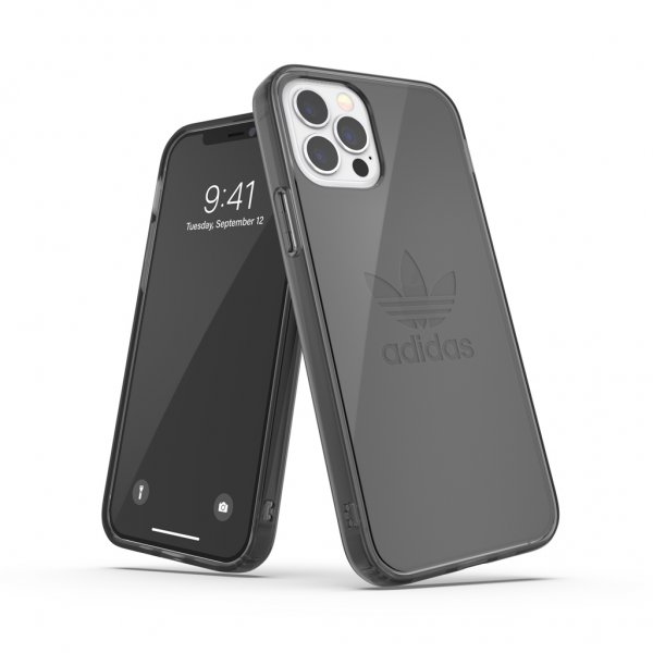 Adidas iPhone 12/iPhone 12 Pro Deksel Beskyttende Klar Etui Svart