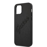 Guess iPhone 12/iPhone 12 Pro Deksel Saffiano Vintage Script Svart