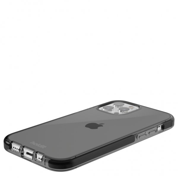 holdit iPhone 12/iPhone 12 Pro Deksel Seethru Svart