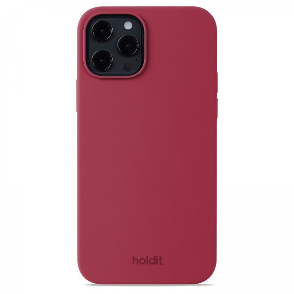 holdit iPhone 12/iPhone 12 Pro Deksel Silikon Red Velvet