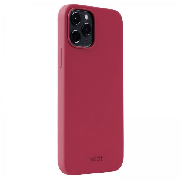 holdit iPhone 12/iPhone 12 Pro Deksel Silikon Red Velvet