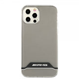 AMG iPhone 12/iPhone 12 Pro Deksel Stripes Horizontal Klar Svart