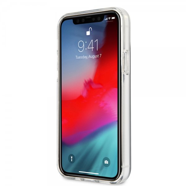 BMW iPhone 12/iPhone 12 Pro Deksel Stripes Sølv Transparent