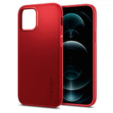 Spigen iPhone 12/iPhone 12 Pro Deksel Thin Fit Rød