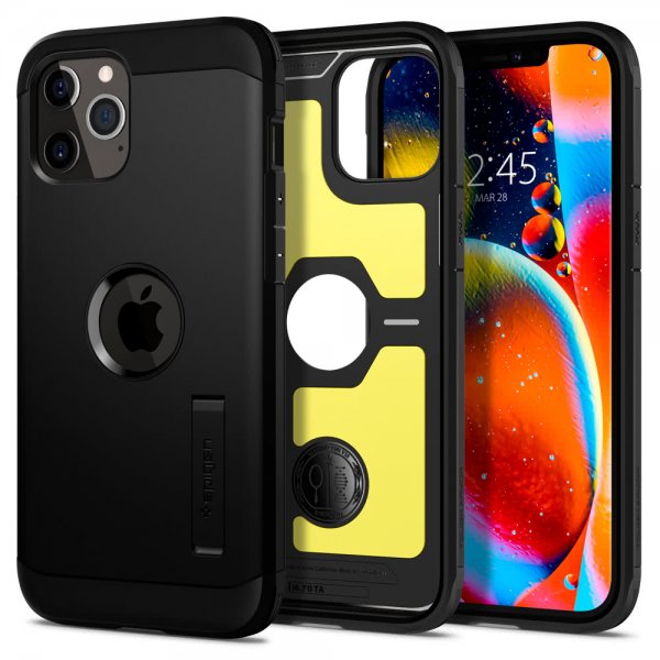 Spigen iPhone 12/iPhone 12 Pro Deksel Tough Armor Svart