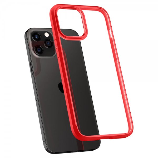 Spigen iPhone 12/iPhone 12 Pro Deksel Ultra Hybrid Rød