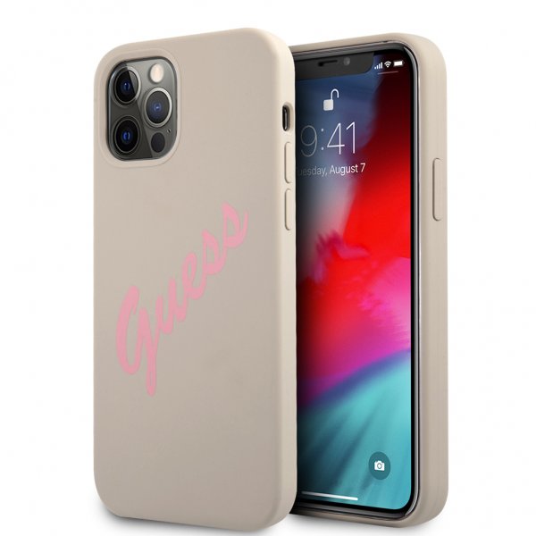Guess iPhone 12/iPhone 12 Pro Deksel Vintage Silicone Grå