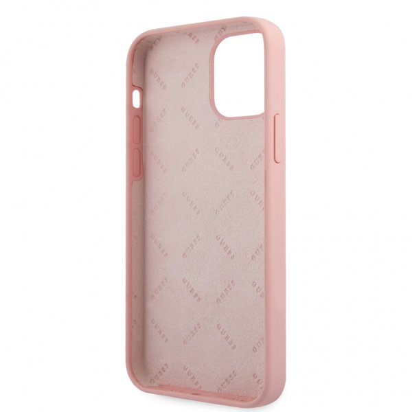 Guess iPhone 12/iPhone 12 Pro Deksel Vintage Silicone Rosa