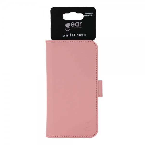 Gear iPhone 12/iPhone 12 Pro Etui med Kortlomme Rosa