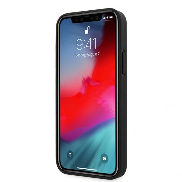 BMW iPhone 12/iPhone 12 Pro Deksel Logo Gravert Svart