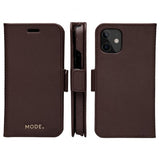 dbramante1928 iPhone 12 Mini Etui New York Löstagbart Deksel Dark Chocolate
