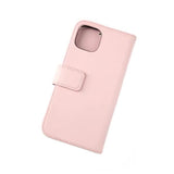 Rvelon iPhone 12 Mini Etui Ekte Skinn Rosa