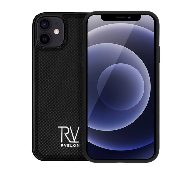 Rvelon iPhone 12 Mini Etui Detachable Wallet Case Svart