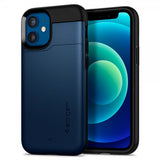 Spigen iPhone 12 Mini Deksel Slim Armor CS Navy Blue