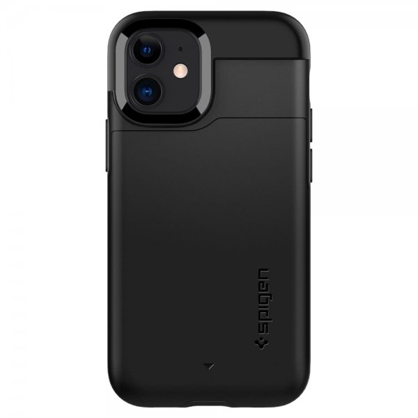 Spigen iPhone 12 Mini Deksel Slim Armor CS Svart
