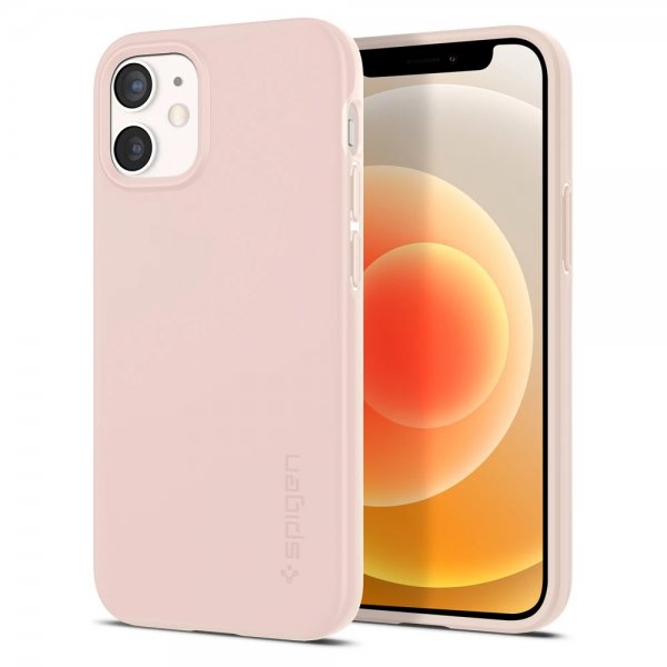 Spigen iPhone 12 Mini Deksel Thin Fit Pink Sand