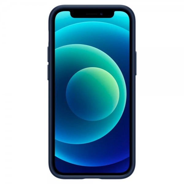 Spigen iPhone 12 Mini Deksel Thin Fit Navy Blue