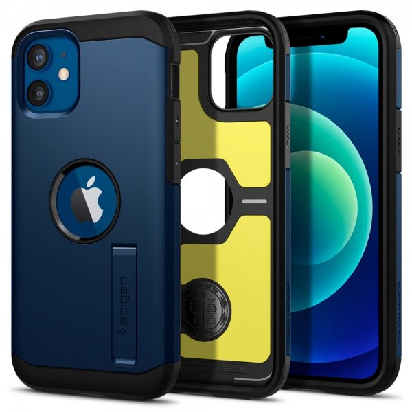 Spigen iPhone 12 Mini Deksel Tough Armor Navy Blue