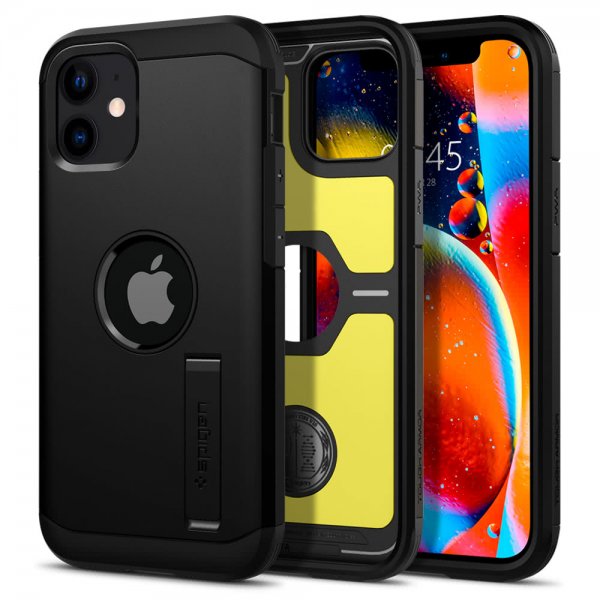 Spigen iPhone 12 Mini Deksel Tough Armor Svart