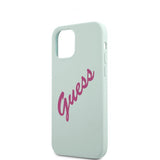 Guess iPhone 12 Mini Deksel Vintage Silicone Script Blå