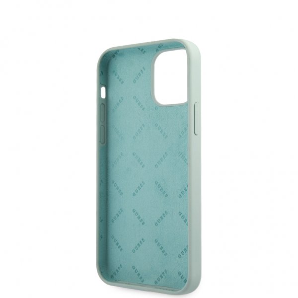 Guess iPhone 12 Mini Deksel Vintage Silicone Script Blå