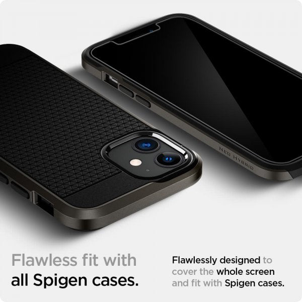 Spigen iPhone 12 Mini Skjermbeskytter GLAS.tR EZ Fit 2-pakning