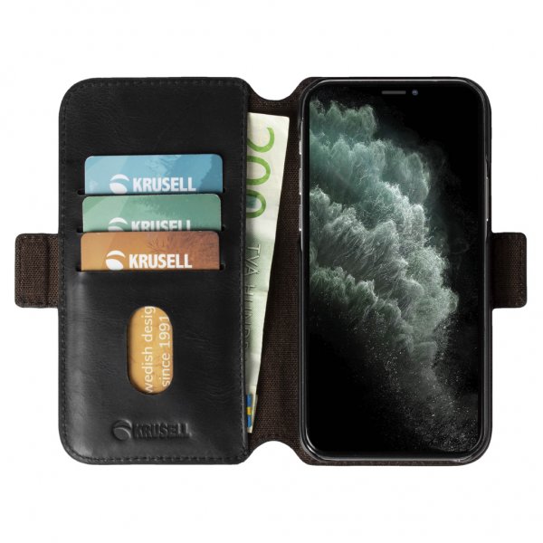 Krusell iPhone 12 Pro Max Etui Sunne PhoneWallet Vintage Black