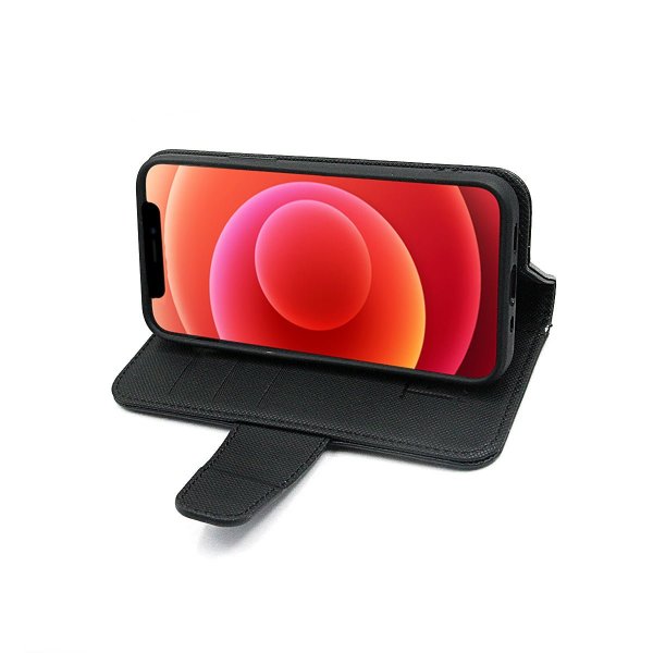 Rvelon iPhone 12 Pro Max Etui Utbrettbar Kortlomme Svart