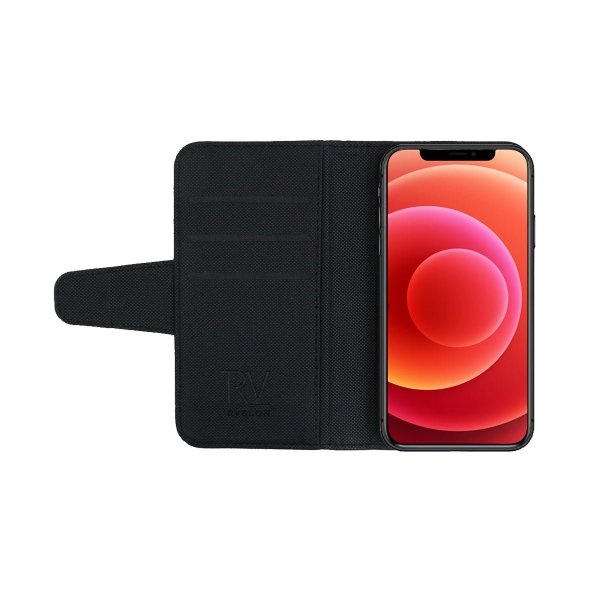 Rvelon iPhone 12 Pro Max Etui Utbrettbar Kortlomme Svart